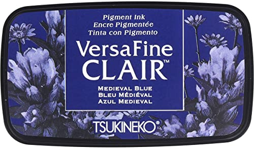 Tsukineko Mittelalter Versafine Clair Tinte Pad, synthetische Material, blau, 5,6 x 9,7 x 2,3 cm, Matrial, 5.6 x 9.7 x 2.3 cm