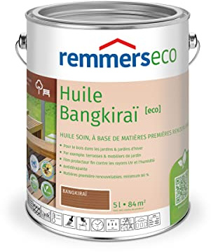 Remmers Gartenholz-Öl [eco], bangkirai intensiv, 5 Liter, Wetterbeständiges, mattes Öl, aussen und innen, optimal für Terassen & Gartenmöbel, rutschhemmend