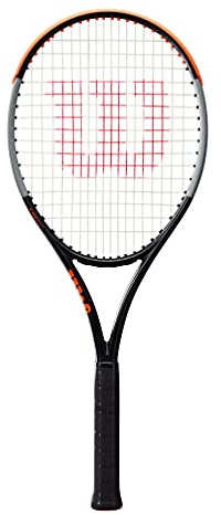 Wilson Tennisschläger Burn 100 ULS V4.0, Ambitionierte Freizeitspieler, Schwarz/Grau/Orange, WR045010U1