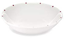 Zafferano Serie Striche Piatto Fondo in Porcellana, Diametro 220 mm, Colore Rosa, Lavabile in Lavastoviglie Max 60°, Confezione 6 Pezzi