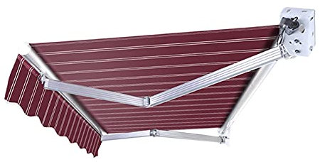Tende da veranda da giardino Tenda Da Sole A Scomparsa Manuale, Tendalino Parasole Sul Tetto Della Terrazza Esterna Del Cortile, Tessuto Parasole Antipioggia E Anti-ultravioletto, Solido E Durevole, F