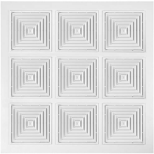 Teja suspendida de techo 595 mm x 595 mm cuadrados paneles rejilla de ventilación difusores RS