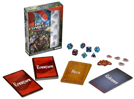 WizKids Würfel Conquest: Fantasy-Cooperatives Tabletop-Spiel für Teenager und Erwachsene ab 14 Jahren