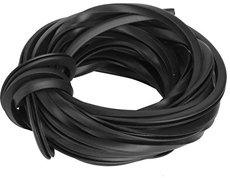 Greenhouse Rubber Strip Universal Weather Stripping Glass Sealing Line | Trim Door Protector, Black Rubber Cable