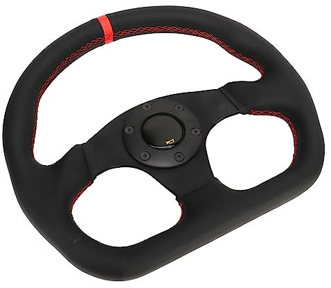 Volante per Auto Tipo D, Volante per Auto Sportiva Telaio Nero per Veicolo