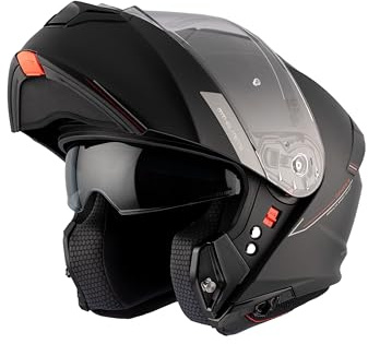 MT Motorcycle Helmet - Modular Flip Front - ECE 22.06 - MT Genesis SV Solid A1 Matt Black XL