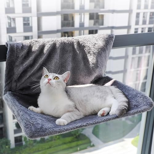 Waschbares Heizkörperbett Universell Katzenhängematte für Katzen Hunde Warm Bequem Winter Katzen Kuschelsack für Heizkörper Liegemulde mit Robusten Langlebigen Metallrahmen