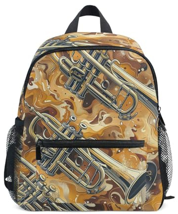 Wzzzsun Musique De Trompette De Dessin Animé Artistique Sac à Dos pour Enfant Sacs a Dos Maternelle Fille Garçon Cartable Sac école de Enfants Primaire Voyage