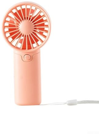 Zoegneer Hand-Taschenventilator, kleiner Ventilator, tragbarer Schreibtischventilator für Studenten, geräuschlose Kühlung für jeden Anlass (Pink)