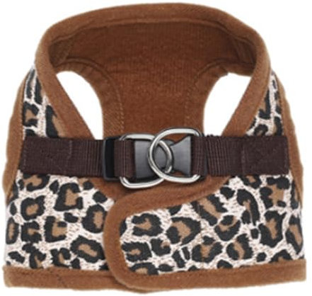 Hundegeschirr, Step-in-Hundegeschirr, Allwetter, Step-in-Weste, Geschirr für kleine und mittelgroße Hunde, verstellbar, Welpen, Katzen, Hundeweste, Geschirre (Leopard, L)