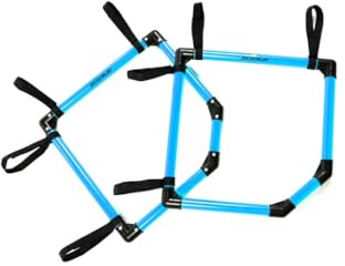 PrecisionPLAY Top Bins Goal Corner Shot Target, Set of 2, High Impact PVC, Football Training Sports Equipment, Blue 50 x 50cm