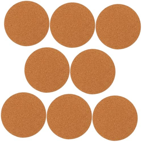 MERRYHAPY 8pcs Round Flowerpot Cork Mats Plant Coasters Cork Pads Flowerpot Pads for Indoor House Plants