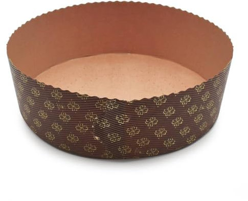 Erre4M Molde para panettone bajo de papel, 10 unidades