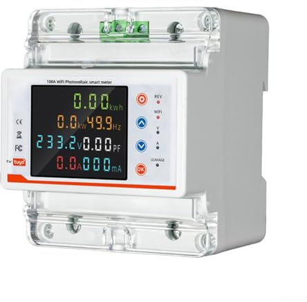 HpLive Per interruttore Tuya Smart, contatore monofase WLAN 100 A, contatore intelligente di energia