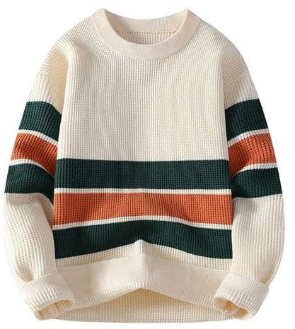 Marca e Invierno Nuevo Suéter Casual de los Hombres de Punto Base Camisa de Moda Todo Cómodo Sudadera Roja de Marca, White-g, XL