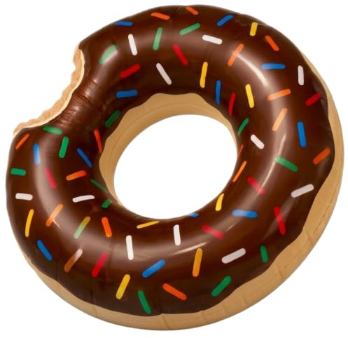 Schwimmring oder Schwimmreifen in Donut-Form 90cm. Aufblasbares und Robustes Design für Spaß am Strand oder im Pool – ideal für Erwachsene.