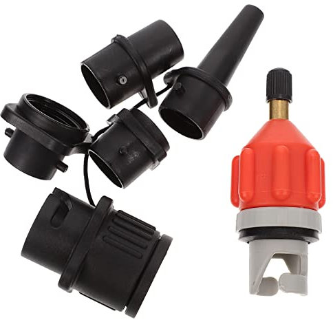 SKISUNO Sup Pump Adapter with Nozzle Multi-functional Air Valve Converter for Kayak and Inflatable Boat Inflation and Portable Air Nozzle Attachment
