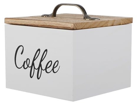 Healifty Caja De Madera Para Cápsulas De Café y Bolsitas De Té Con Tapa Antipolvo, Organizador Compacto Para Cocina y Oficina, Almacenamiento Vintage Para Sobres De Azúcar, Uso Doméstico