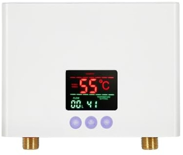 MEIVIYA Chauffe-Eau Électrique Instantané 3000W/5500W, Mini Conversion De Fréquence Intelligente, Température Constante(Blanc,220 3000W)