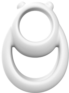 Elastischer Silikon Penisring Doppelring für Penis und Skrotum, Dehnbarer Ring zur Unterstützung längerer Intimität, Ergonomisches Doppelring-Design für sicheren Sitz (Weiß)