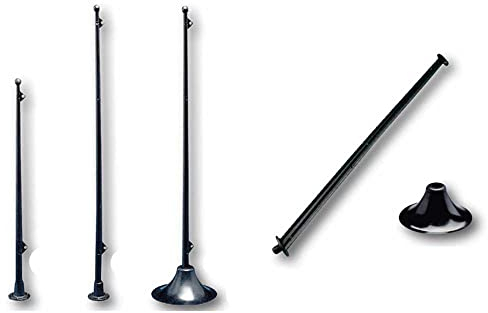 Lalizas Flaggenstock div. Ausführungen Kunststoff Saugnapf/verschraubt, Variante:395mm. schwarz. Saugnapf