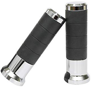 MANOPOLE RISCALDATE KOSO Titanio, VOLTIMETRO Integrato, 22/24MM L=120mm, Cromato