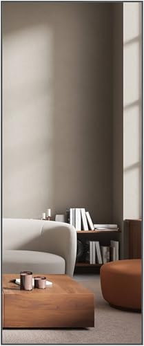 nielsen HOME Wandspiegel, 70 x 170 cm, Aluminium, Grau Glanz, Ganzkörperspiegel für alle Wohnbereiche, Hoch- & Querformat, anpassbare Aufhänger, Alpha