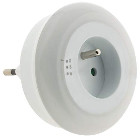 Otio - Luce notturna automatica a LED multicolore con sensore di luce diurna - Bianco