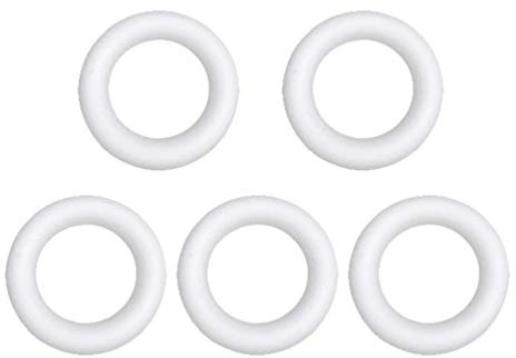 Toyvian Styroporplatten 5 stücke Ring für Dekorationen DIY weihnachtskranz blumenschmuck floral projekte (25 cm) Strohkranz Rohling