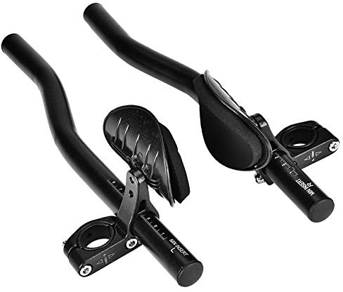Handlebar Extension, Triathlon Handlebar Road Bike TT Rest Bar Time Trial Bicycle Handlebar Handlebar Armrest Clip from Aluminum Alloy for Mountain Bikes (Black)