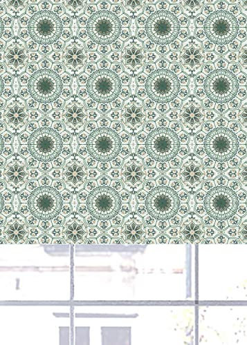 Lister Cartwright Olivia Bard Jaipur Indian Design Blackout Roller Blinds Windows Blind Child Safety Easy Fit Made to Measure (Green, 60 cm Width x 140 cm Drop)