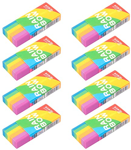 8 Stück Radiergummi Kinder, Regenbogen Radiergummi Weich Radierer Schule Radiergumm Set für mitgebsel Schulen und Büros Malerei Radiergumm Radierer kinder