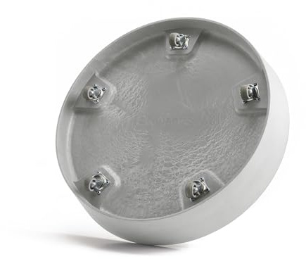 Ecopots Soucoupe à roulettes pour pot de fleurs Amsterdam blanc gris diamètre intérieur 47 cm/extérieur 51 cm grand - soucoupe avec roulettes pour pot de plantes, support de pot pour intérieur et