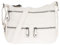 Christian Wippermann Damen Tasche Schultertasche Umhängetasche Crossover Bag Leder Optik Handtasche Off-Weiss