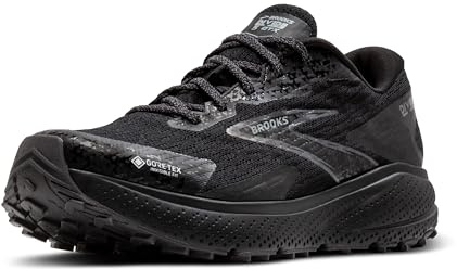 Brooks Men’s Divide 5 GTX Waterproof Trail Running Shoe - Black/Alloy/Primer Grey - 9 Medium