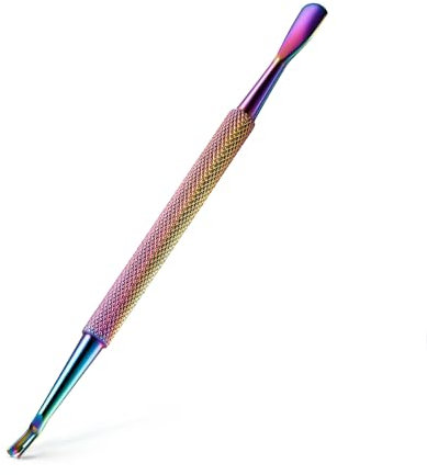 FVION Cuticle Pusher Cuticle Fork, 2-in-1 Nail Cuticle Remover Trimmer Nail Care Tool, Nail Polish Remover for Manicures and Pedicures Stainless Steel