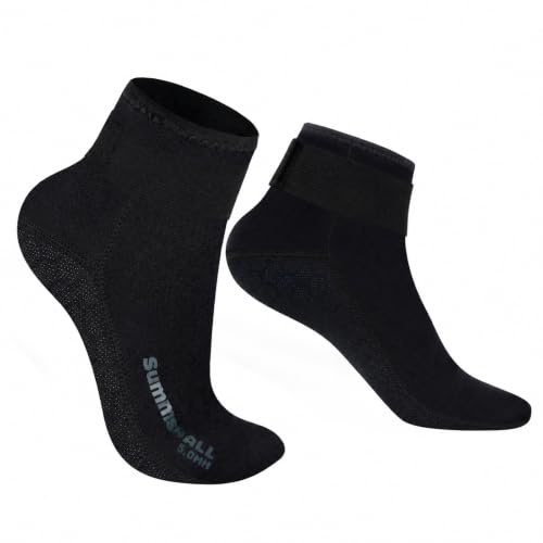 Summshall Calzari Neoprene 5MM per Uomo Donna - Calze per Immersioni, Nuoto e Sport Acquatici
