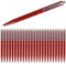Westcott Kugelschreiber ALLTIME Rot 25 Stück | Vorteilspack Druckkugelschreiber mit roter Tinte | Strichstärke M mit X20 Standardmine | Dokumentenecht ISO 12757-2 | Stabiler Metallclip | E-737449 00