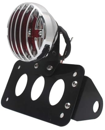 Kennzeichenhalter Für Bobber Für Y&amaha Für S&uzuki Universal 12V Motorrad Seitenmontage Rücklicht Mit Kennzeichenhalterung