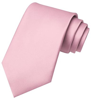 RBOCOTT Blush Pink Tie Mens Necktie for Business and Wedding Party(2)