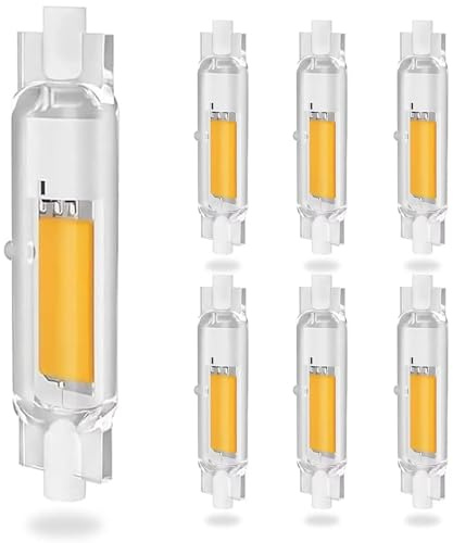 ACAATVE R7S LED 78mm Dimmbar 20W Lampen Ersatz für 200W Halogen Glühbirnen, LED R7S 78mm Warmweiß 3000K 2000 LM, 360°Abstrahlwinkel, Kein Flackern für Deckenfluter Stehlampe Wandleuchte, 6er Pack
