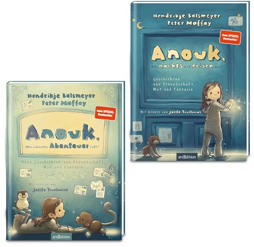 Kinderbuch Set Anouk 1 & 2 mit exklusivem Lesezeichen – Vorlesebücher ab 5 Jahre von Hendrikje Balsmeyer und Peter Maffay – Einschlafgeschichten voller Fantasie, Freundschaft & Abenteuer im Hardcover