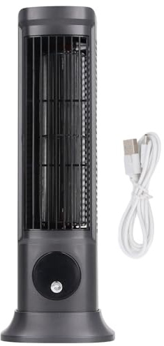 Cocoarm Ventilatore a Torre da Tavolo, Design Senza Lama con 3 Impostazioni di velocità, Ventilatore Silenzioso da 10 Pollici per Ufficio in Camera da Letto