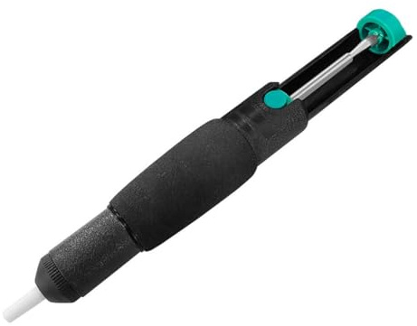 Potente pompa dissaldante con manico antiscivolo per saldatura a vuoto, strumento di saldatura a stagno per riparazione elettronica, strumento compatto per saldatura manuale - verde