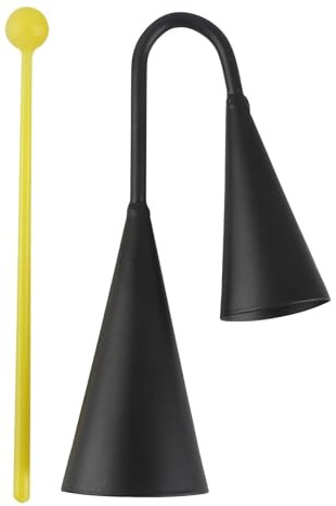 Kuhglocken-Geräuschmacher – 18 x 10 cm großes Handschlaginstrument mit Stab | Geräuschmacher für Auftritte, Bildung, Musik, Solo, Band, Feier, Reisen, Partyzubehör, Kirche