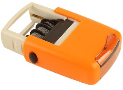 Tonysa Timbro Datario Inglese Trasparente da 25x2,8 Mm, Timbro con Numerazione Automatica Ad Asciugatura Rapida, Datario Autoinchiostrante Portatile per la Vita Lavorativa di Studio in Ufficio,