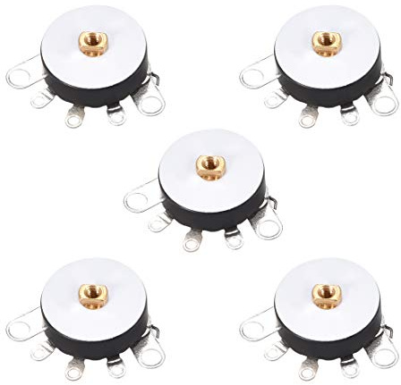 sourcing map 5 Stück Rad für Duplex Potentiometer mit Schalter 10K Ohm variabler Widerstand Single Turn