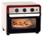 KHG Mini-Backofen Retro MBO-22CS mit Umluft, Ober-/Unterhitze und Heißluft, 22L, 230°C, 1700W, ideal zum Grillen, Toasten, Backen, Frittieren mit Timer, inkl. Backblech, Drehspieß, Frittierkorb