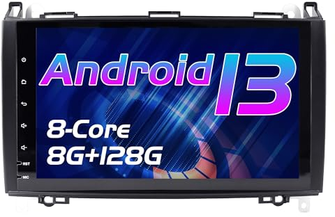 Android Autoradio pour Mercedes Benz W169 W245 B160 B170 B180 B200 W639 Vito Viano W906 Sprinter Android 13.0 Octa Core 8 Go de RAM 128 Go ROM 9 Radio avec CarPlay TPMS OBD WiFi Dab