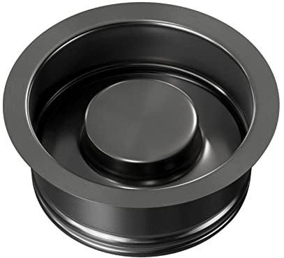 HausinLuck Garbage Disposal Flange, Gunmetal Black Garbage Disposal Drain Garbage Disposal Sink Flange and Stopper, Garbage Disposal Flange Plug for 3-1/2 Inch Drain Hole, Sink Flange and Stopper